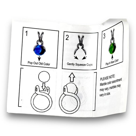 Marble Pop! Necklace With Interchangeable Marbles Unique & Fun Accessory 18" Adj - Picture 9 of 11